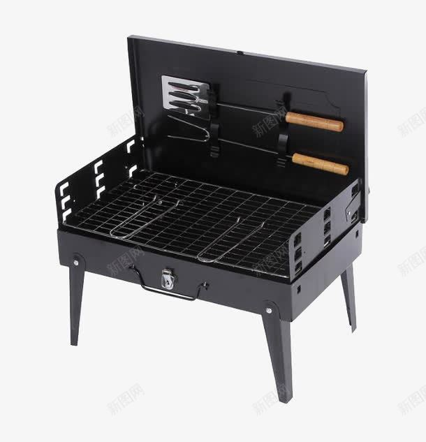 黑色不锈钢烧烤工具png免抠素材_新图网 https://ixintu.com 不锈钢 产品实物 日用百货 烧烤工具 烧烤架 黑色
