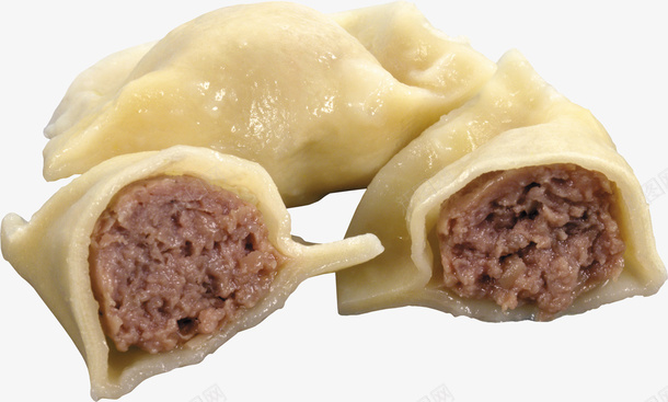 漏出饺子馅的饺子png免抠素材_新图网 https://ixintu.com 煮饺子 肉饺子 露馅的饺子 饺子
