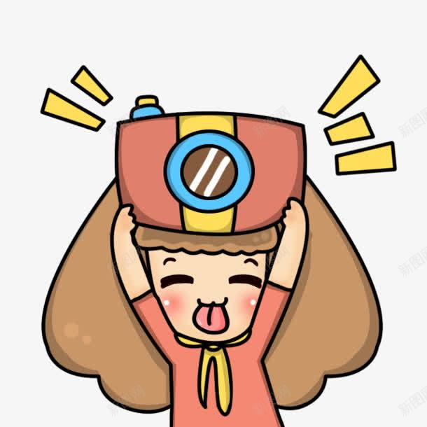 卡通相机小女孩png免抠素材_新图网 https://ixintu.com 卡通 小女孩 相机