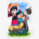 中国56个民族图标png_新图网 https://ixintu.com 中国56个民族图标