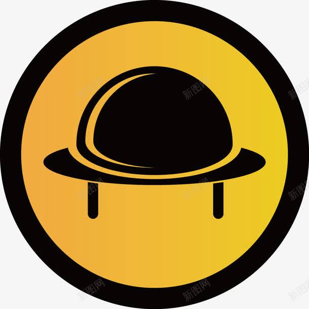 佩戴安全帽矢量图ai免抠素材_新图网 https://ixintu.com 工地 工地施工用品 工地素材 工程 黄色 矢量图