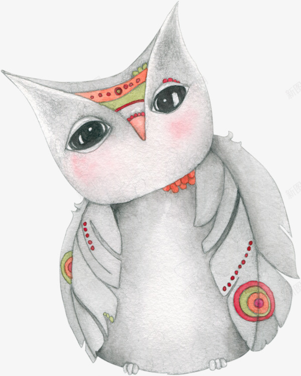 可爱猫头鹰png免抠素材_新图网 https://ixintu.com 卡通猫头鹰 可爱猫头鹰 灰色猫头鹰 猫头鹰 猫头鹰png