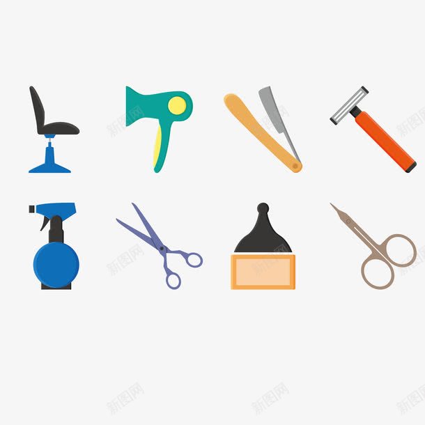 理发工具png免抠素材_新图网 https://ixintu.com png png素材 剪刀 理发工具