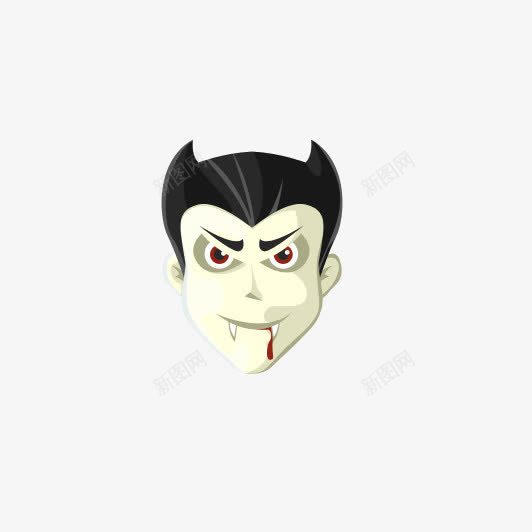 卡通人物片png免抠素材_新图网 https://ixintu.com 吸血鬼 惊悚 手绘 男性