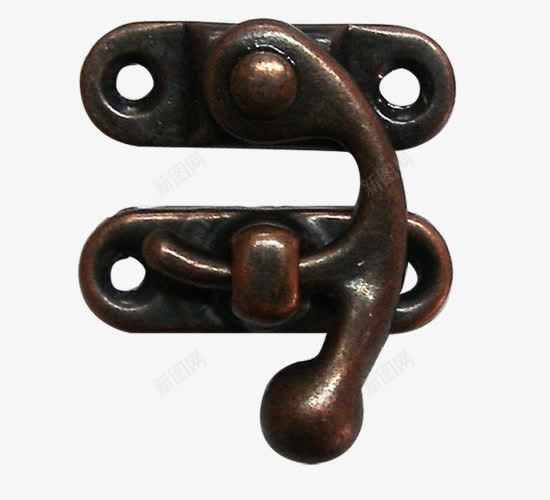 古代锁器png免抠素材_新图网 https://ixintu.com 中国风 深褐色 锁头