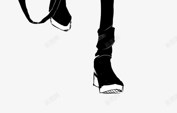 帅气黑衣男生手绘插画png免抠素材_新图网 https://ixintu.com 帅气男孩插画 男生插画 黑衣男生插画