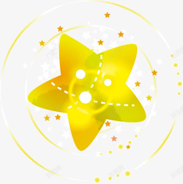 创意合成手绘金色扁平五角星png免抠素材_新图网 https://ixintu.com 五角星 创意 合成 扁平 金色