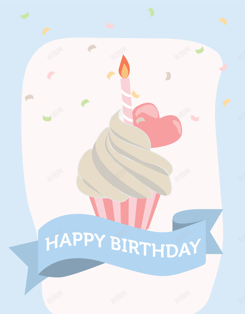 手绘蛋糕生日背景矢量图ai设计背景_新图网 https://ixintu.com 卡通 手绘 海报 生日 童趣 背景 蛋糕 矢量图