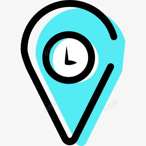 占位符图标png_新图网 https://ixintu.com GPS 云 地图 地图上的位置 地图的指针 时钟 标志 界面 销等 预留位置