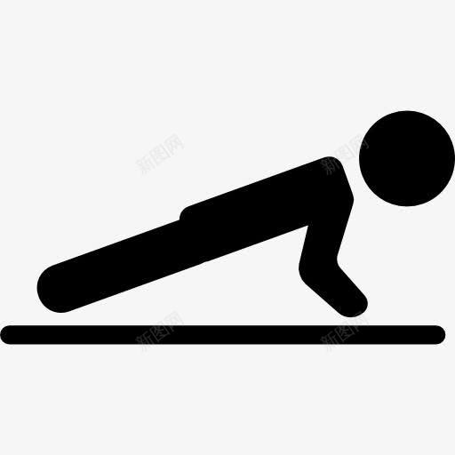 男孩做俯卧撑图标png_新图网 https://ixintu.com 人 俯卧撑 运动