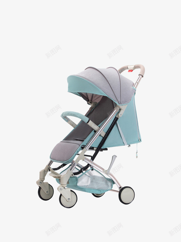 叠婴儿婴儿推车png免抠素材_新图网 https://ixintu.com 可躺可坐轻便 婴儿推车 手推车 真空轮宝宝童车 高景观避震折叠婴儿车