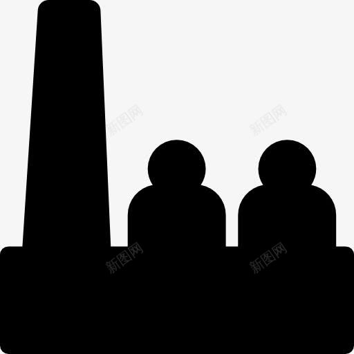 工厂工人的剪影图标png_新图网 https://ixintu.com 人的剪影 工人 工厂 建筑