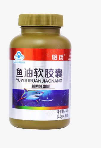 哈药鱼油软胶囊png免抠素材_新图网 https://ixintu.com 产品实物 保健品 养生 哈药鱼油软胶囊 营养品