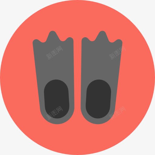 脚蹼图标png_新图网 https://ixintu.com 体育 时尚 游泳 潜水 鳍