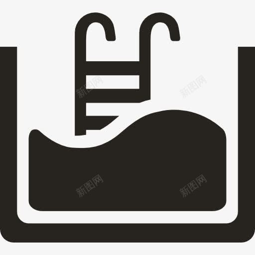 游泳池图标png_新图网 https://ixintu.com 夏天 夏天运动 梯子 游泳