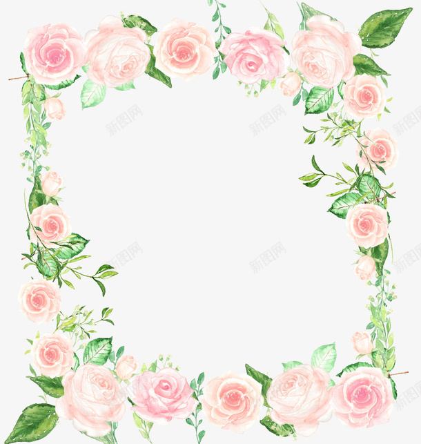 小清新花朵鲜花边框psd免抠素材_新图网 https://ixintu.com 卡通 小清新 手绘 花 花朵 边框 鲜花边框