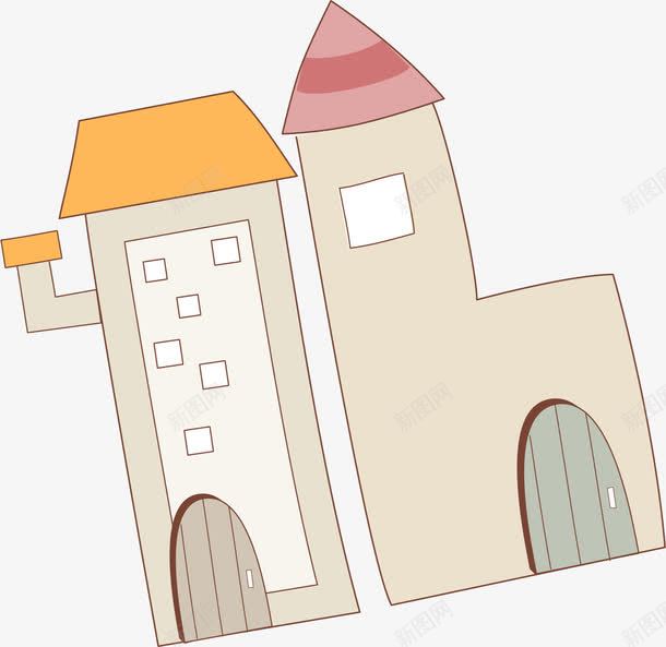 手绘房子矢量图ai免抠素材_新图网 https://ixintu.com 卡通房子 可爱 建筑 房子 手绘 手绘房子 旅游酒店 酒店 矢量图