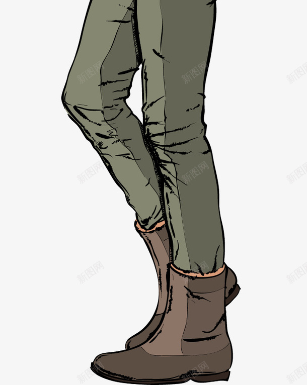 手绘低头的女孩矢量图ai免抠素材_新图网 https://ixintu.com 低头的女孩 帽子 手绘 矢量图