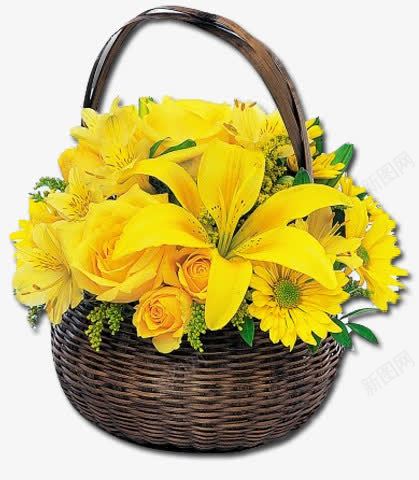 花篮png免抠素材_新图网 https://ixintu.com 手工艺 竹篮 竹编 篮子