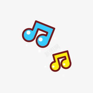 卡通音乐乐符png免抠素材_新图网 https://ixintu.com 乐符 卡通 音乐