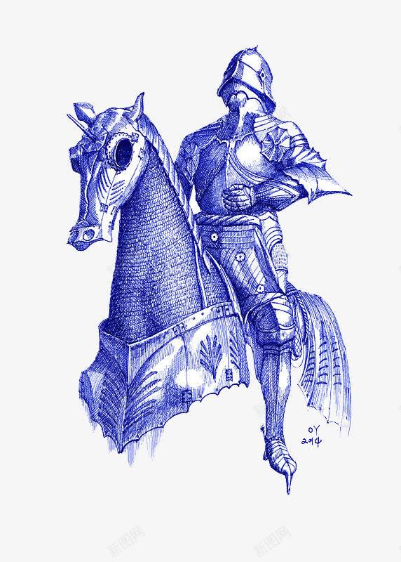 圆珠笔手绘罗马骑士png免抠素材_新图网 https://ixintu.com 手绘 手绘人物 罗马骑士 罗马骑士免抠 骑士