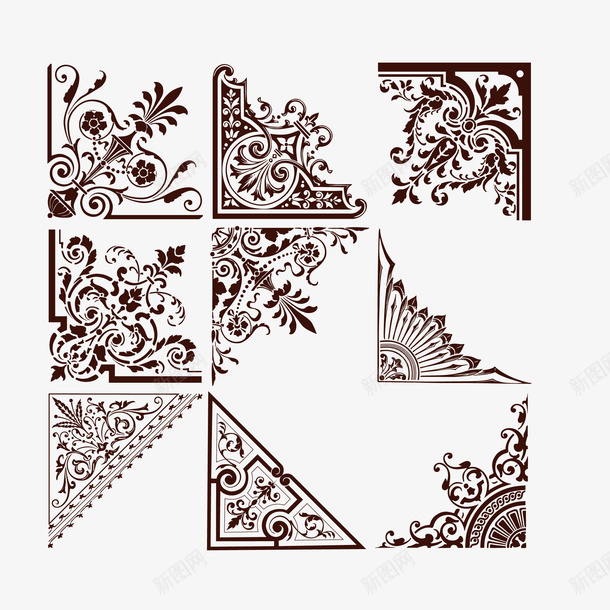 欧式花纹边框02矢量图ai免抠素材_新图网 https://ixintu.com 欧式 花纹 边框 矢量图