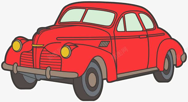 卡通红色轿车png免抠素材_新图网 https://ixintu.com 卡通轿车 手绘车 矢量轿车 红色车 轿车