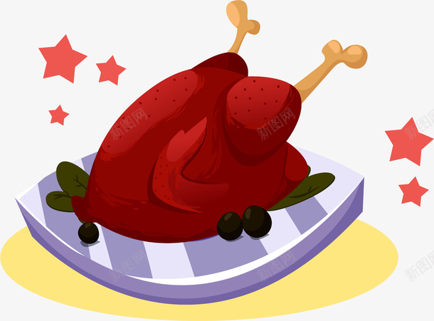 鸡肉元素矢量图ai免抠素材_新图网 https://ixintu.com 肉类 食物 饮食 鸡肉 矢量图