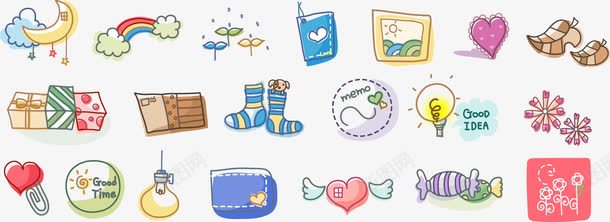 创意合成小图标合成卡通png_新图网 https://ixintu.com 创意 卡通 合成 图标
