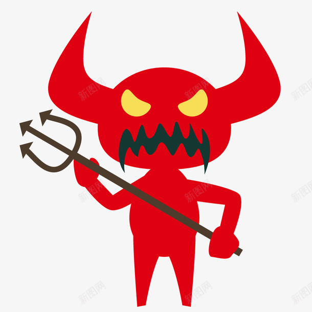 卡通万圣节红色鬼怪png免抠素材_新图网 https://ixintu.com 万圣节活动 卡通怪兽 卡通鬼怪 怪兽PNG 红色怪兽 红色愤怒鬼怪