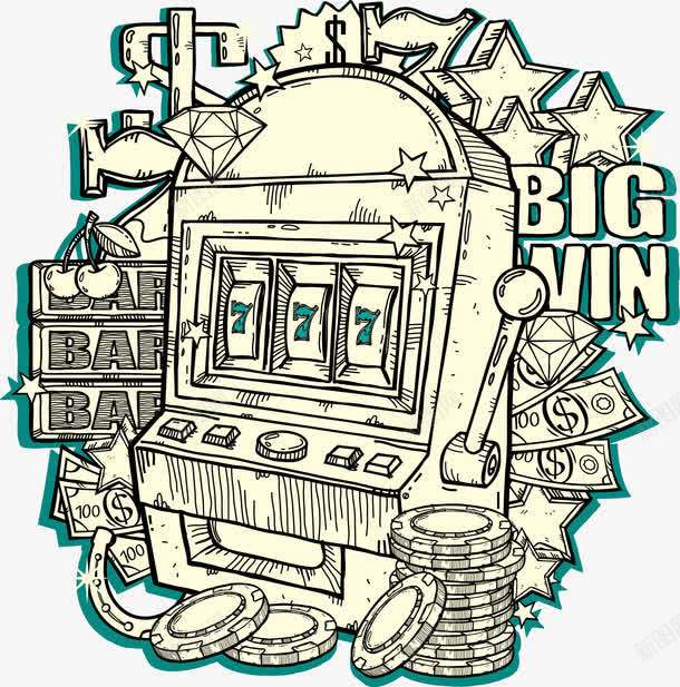 手绘合法赌场元素png免抠素材_新图网 https://ixintu.com 手绘 素描 赌场元素 黑色