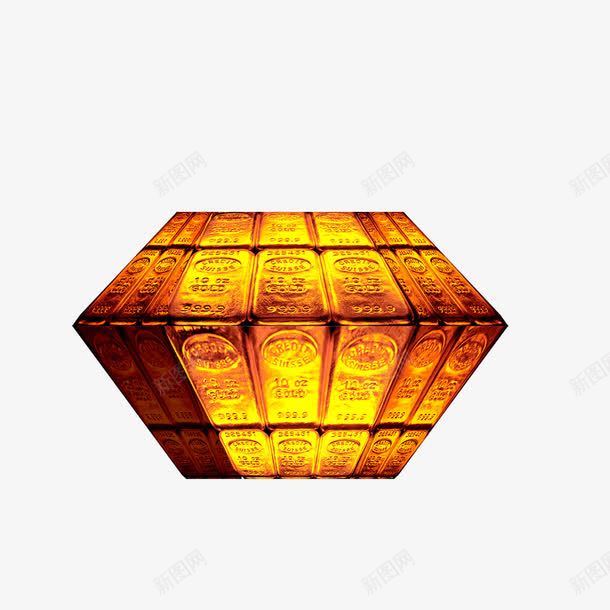 金砖png免抠素材_新图网 https://ixintu.com 财富 金色 金钱 黄色