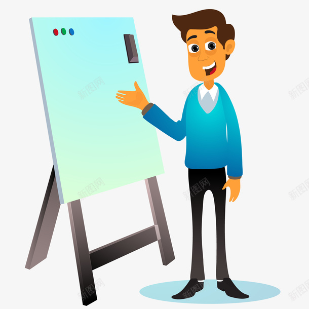 讲解的商务人士矢量图ai免抠素材_新图网 https://ixintu.com 人物设计 分析 商务人士 开会 讲解 矢量图