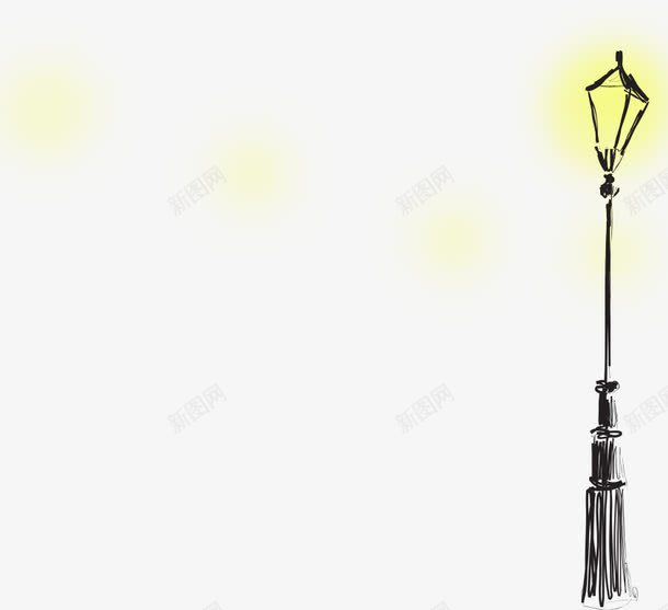 灯柱元素png免抠素材_新图网 https://ixintu.com 免费下载 城市 夜色 路灯