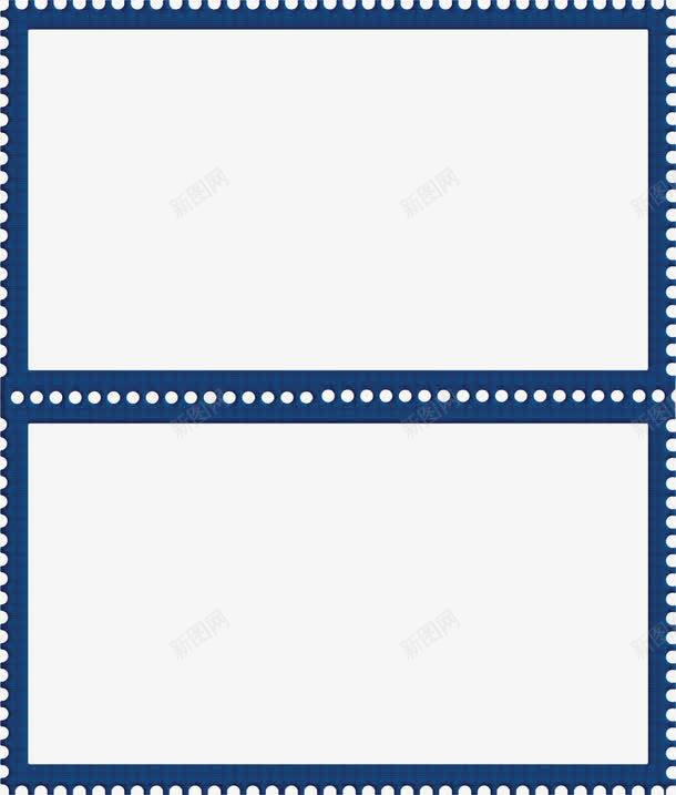 框png免抠素材_新图网 https://ixintu.com 双 水彩 蓝色 边框 高清