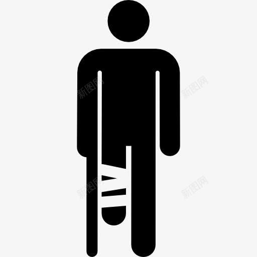 腿断了图标png_新图网 https://ixintu.com humanpictos 医疗 医药 损伤 腿断了