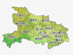 中国湖北省地图卫星地图素材