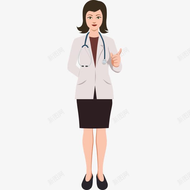 一位女医生png免抠素材_新图网 https://ixintu.com PNG图形 PNG装饰 医生 卡通 听诊器 装饰
