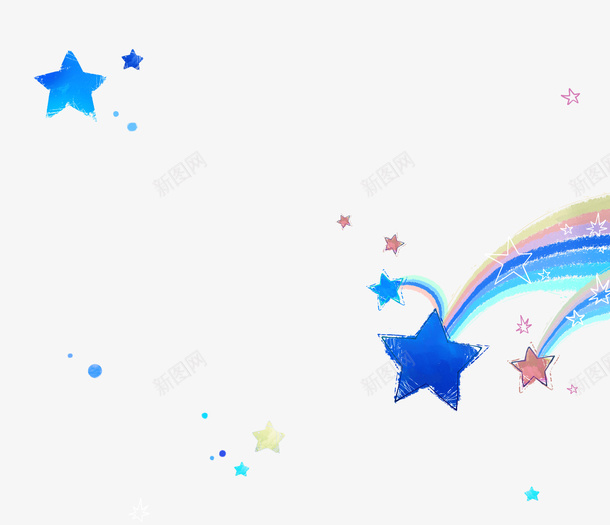 蓝色童话风星星矢量图eps免抠素材_新图网 https://ixintu.com 卡通 手绘 星星PNG矢量图 星星免扣PNG图 星星矢量 流星 流星飞过 矢量图 蓝色