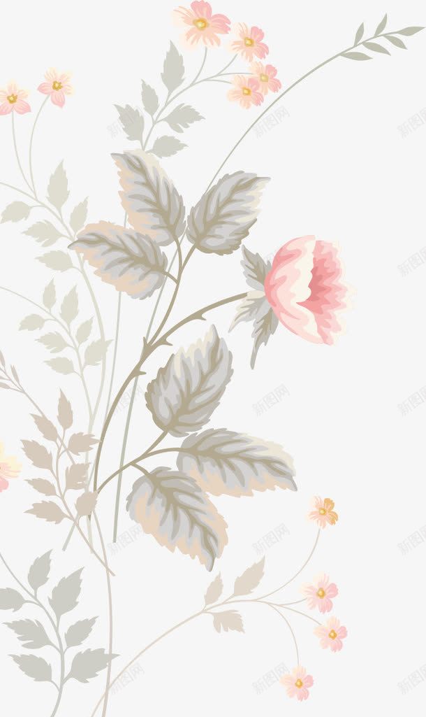 手绘鲜花png免抠素材_新图网 https://ixintu.com 灰色 红色 美艳 花 花朵
