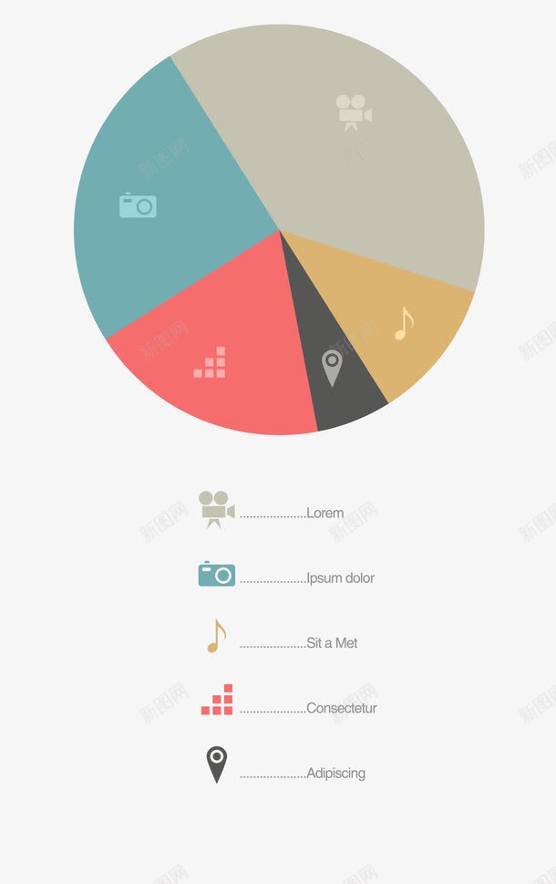 饼形图图表png免抠素材_新图网 https://ixintu.com 图表 图表素材 矢量图表 饼形图图表