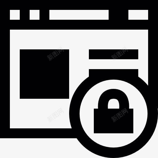 浏览器安全图标png_新图网 https://ixintu.com 安全 安全系统 挂锁 接口 浏览器 锁
