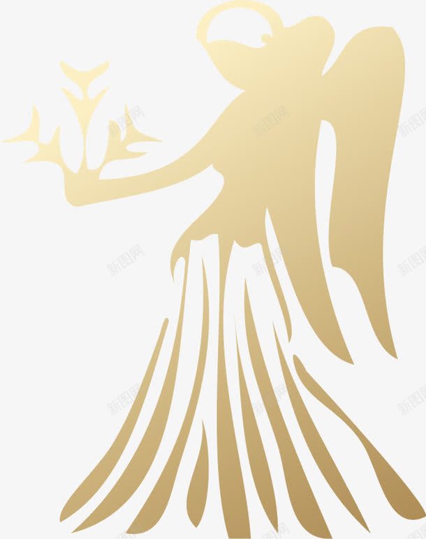 十二星座矢量图ai免抠素材_新图网 https://ixintu.com 剪影 十二星座 十二星座图案 卡通 处女座 插画 星座 矢量图 金色