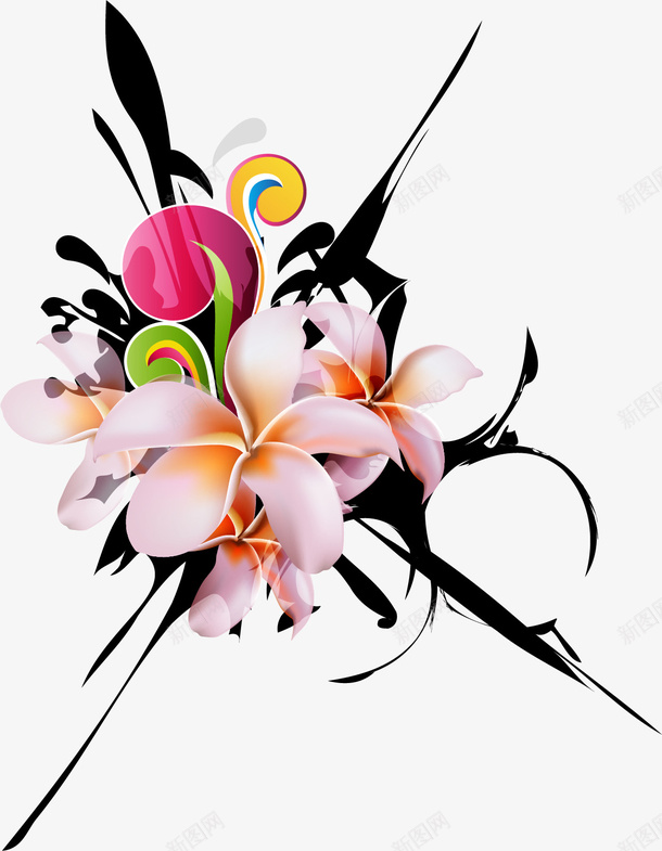 彩色花卉背景装饰矢量图ai免抠素材_新图网 https://ixintu.com 彩色 花 花卉 花卉背景装饰 矢量图