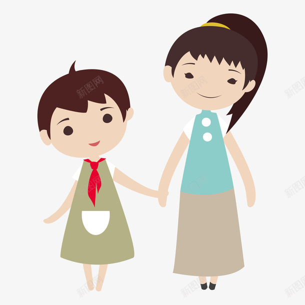 创意卡通手拉手矢量图ai免抠素材_新图网 https://ixintu.com 人物设计 卡通 友情 友谊地久天长 团结 国际友谊日 手拉手 朋友 矢量图 肩并肩