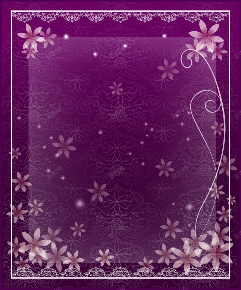 紫色花朵矢量图ai设计背景_新图网 https://ixintu.com 紫色 纹理 花卉 花朵 花纹 质感 矢量图