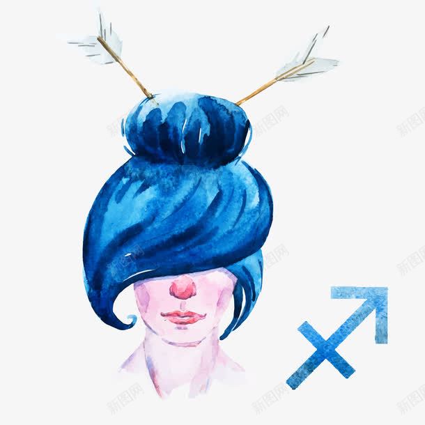 射手座矢量图eps免抠素材_新图网 https://ixintu.com 卡通 射手座 星座 符号 矢量图