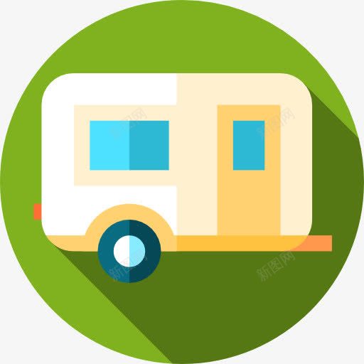 大篷车图标png_新图网 https://ixintu.com 夏天的假期 大篷车 拖车 运输 运输车辆 露营