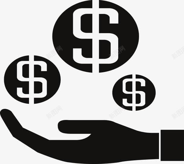 手托美元矢量图图标ai_新图网 https://ixintu.com 图表 扁平 矢量图