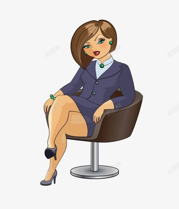 职业女性png免抠素材_新图网 https://ixintu.com 卡通 美女 职业女性